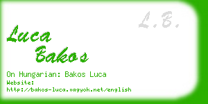 luca bakos business card